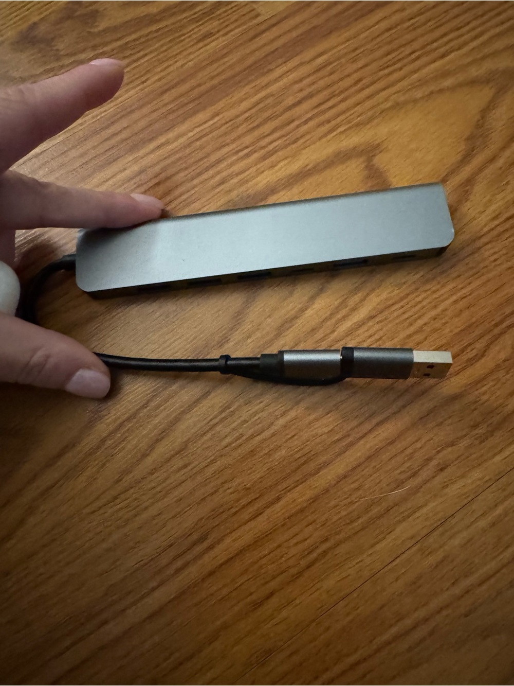 Gray USB-C Multiport Hub Adapter - Aluminum Laptop Dock